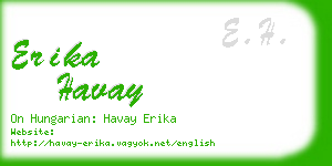 erika havay business card